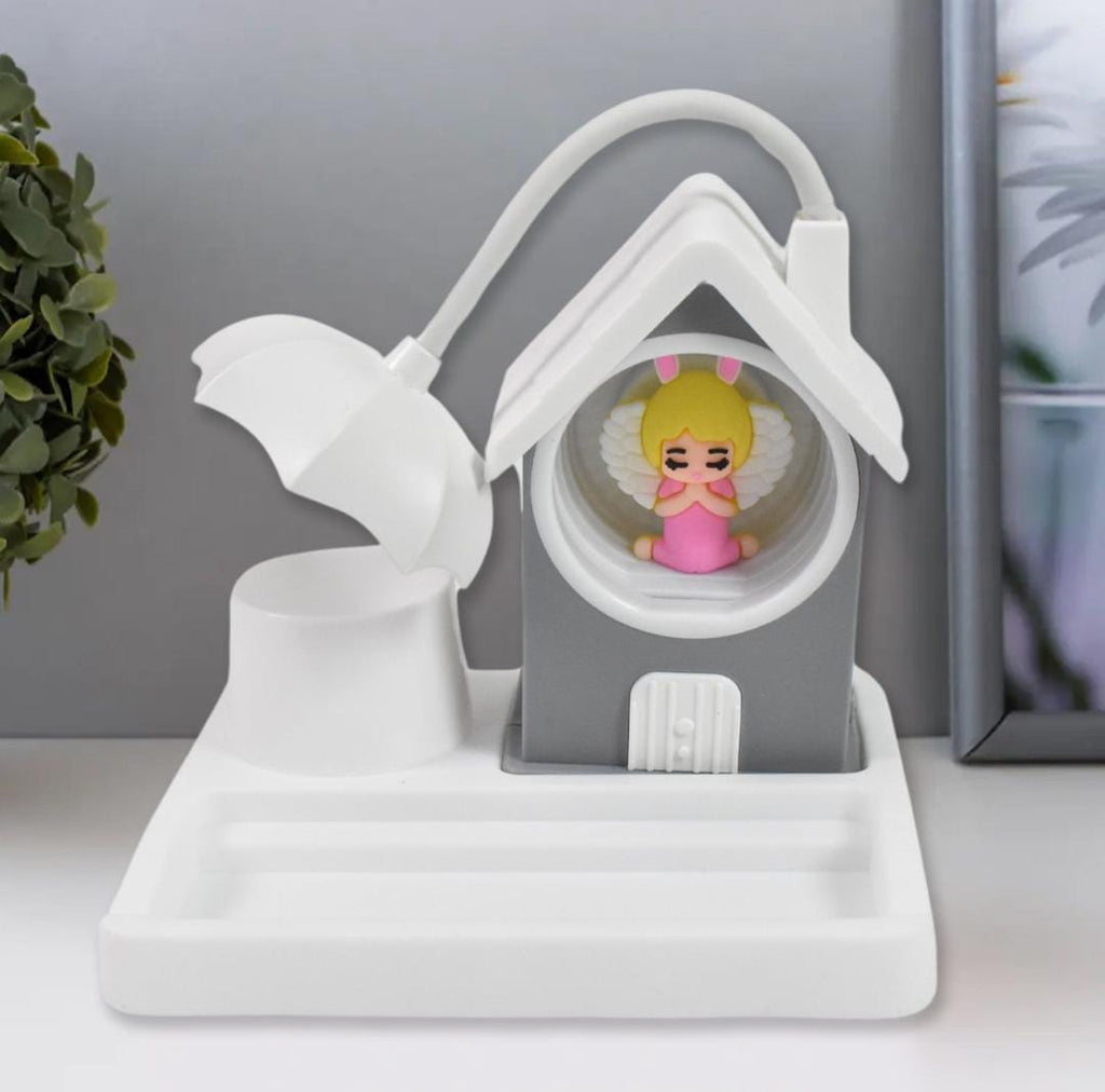 Cute Cartoon Home Design LED Desk Light With Plastic Base, Multi-Color (1 Pc)
