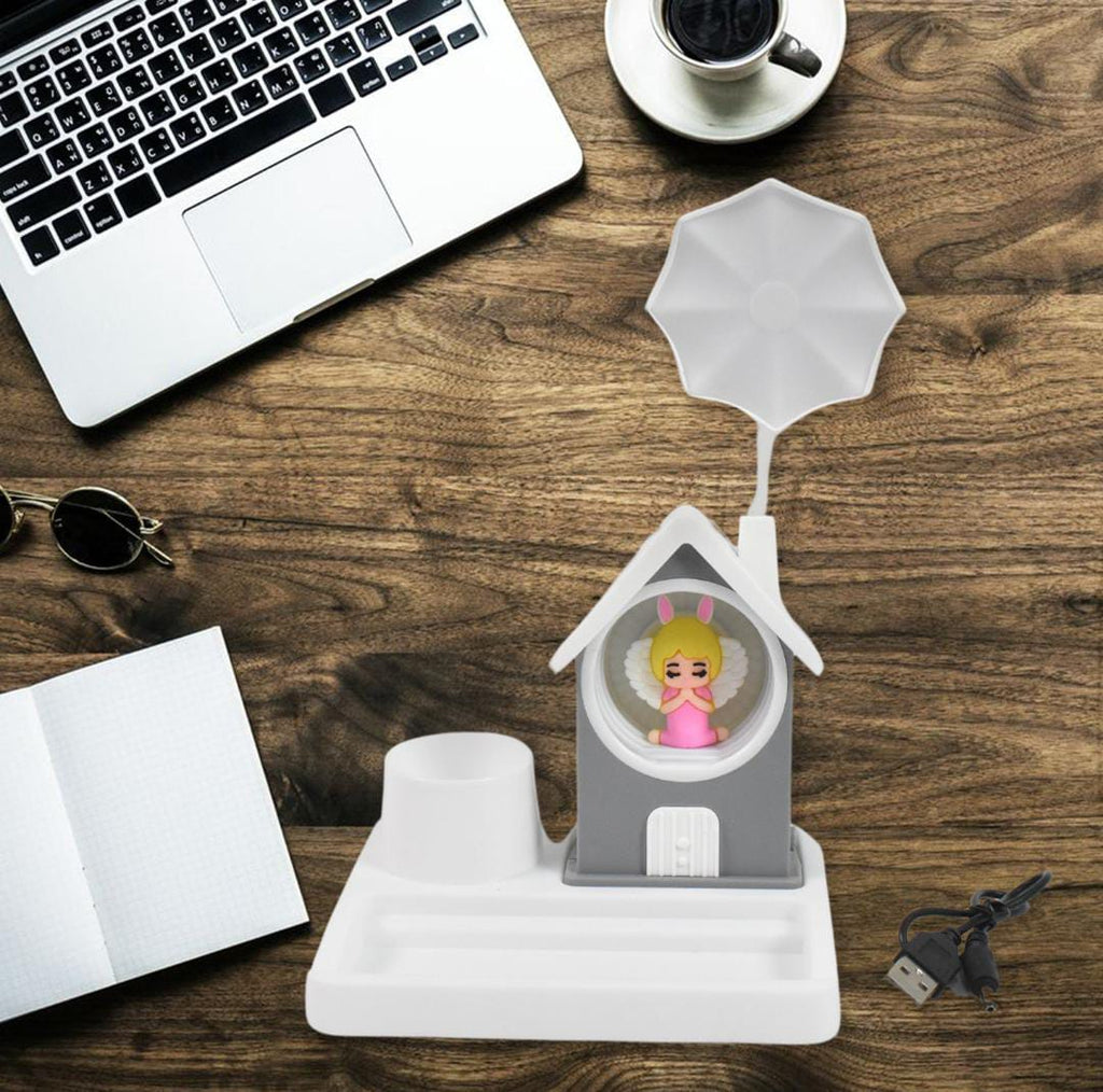Cute Cartoon Home Design LED Desk Light With Plastic Base, Multi-Color (1 Pc)